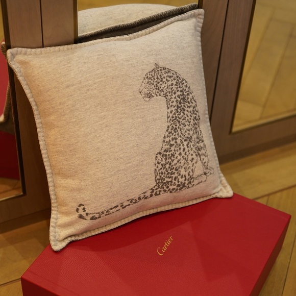 Cartier Cashmere Cushion (Pair) in Soft Gray - Original Box - MSRP $1398 - BNIB - Picture 6 of 6